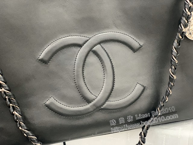 Chanel專櫃2021新款高級手工坊新品tote包購物袋 AS8473# 香奈兒編織五金鏈肩帶女士購物包 djc4799